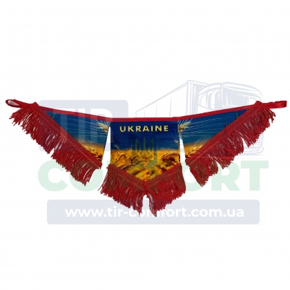 Вимпел в кабіну UKRAINE (фігурний трикутник)