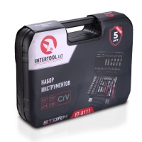 Набор инструментов Intertool STORM 1/2", 1/4", Сr-V 111 предметов (ET-8111)